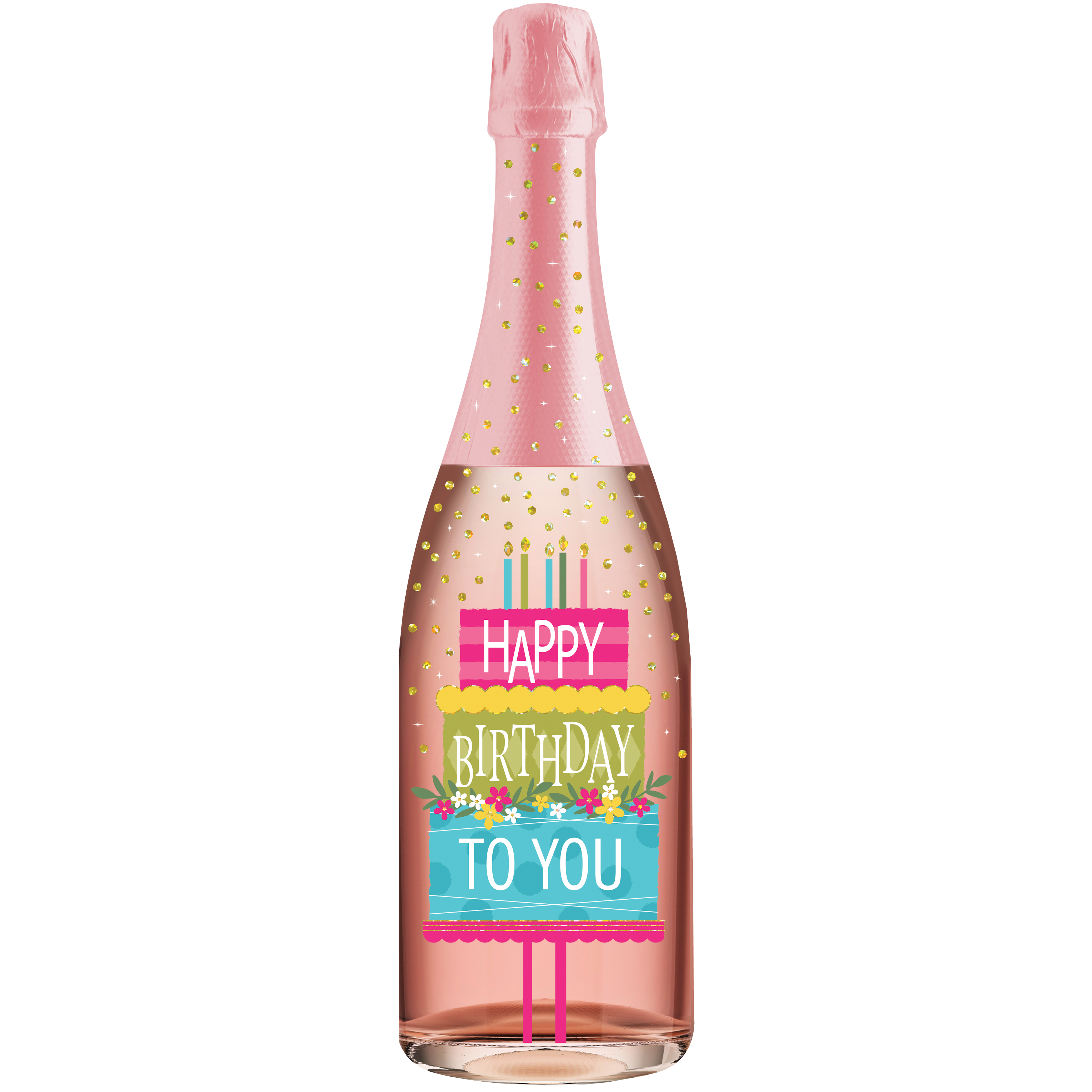 Happy Birthday Cake Birthday Champagne sound Card